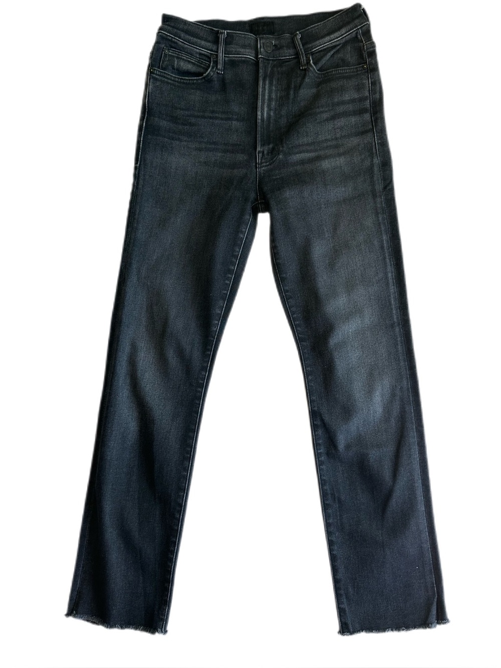 MOTHER High Waisted Rascal Ankle Snippet Jeans Thunder Road Size 28